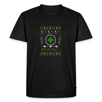 Infirmière profession infirmière vilain de Noël - T-shirt Premium bio Homme - noir - Devant - Nico (187cm)