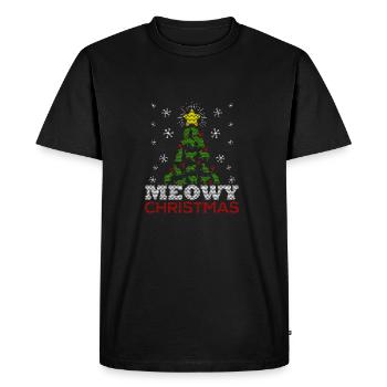 Meowy d'arbre de Noël T-shirt vilain - T-shirt Premium bio Homme - noir - Devant - Nico (187cm)