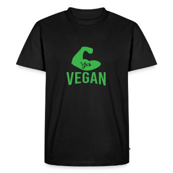 OUI végétarien végétalien nous pouvons maintenant nouveau noël pas cher rev - T-shirt Premium bio Homme - noir - Devant - Nico (187cm)