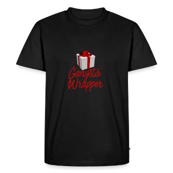 Gangsta Wrapper Emballage cadeau drôle Noël vacances - T-shirt Premium bio Homme - noir - Devant - Nico (187cm)