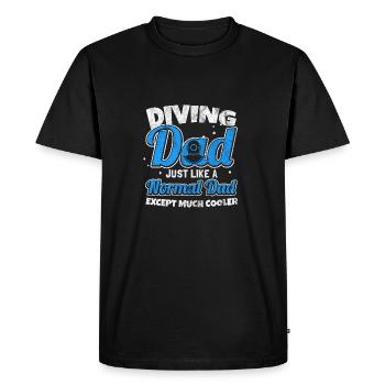 Gift for dad is the diver - Men's Premium Organic T-Shirt - black - Front - Nico (187cm)