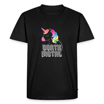 Death Metal Licorne - T-shirt Premium bio Homme - noir - Devant - Nico (187cm)