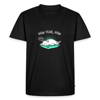 New year intent / gift / funny - Men's Premium Organic T-Shirt - black - Front - Nico (187cm)