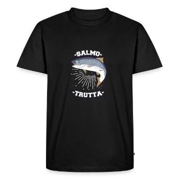 Latin Pêcheur de pêche à la truite - T-shirt Premium bio Homme - noir - Devant - Nico (187cm)