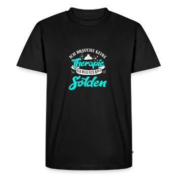 Therapie Sölden Skifahren Skifahrer Skiresort Gesc - Männer Premium Bio T-Shirt - Schwarz - Vorne - Nico (187cm)