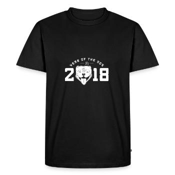 American Staffordshire 2.018 ans du don de chien - T-shirt Premium bio Homme - noir - Devant - Nico (187cm)