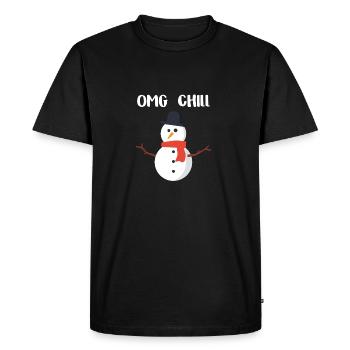 OMG Chill gift for Chill People - Men's Premium Organic T-Shirt - black - Front - Nico (187cm)