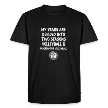 Volley-ball - Volley-ball - Cadeau - T-shirt Premium bio Homme - noir - Devant - Nico (187cm)