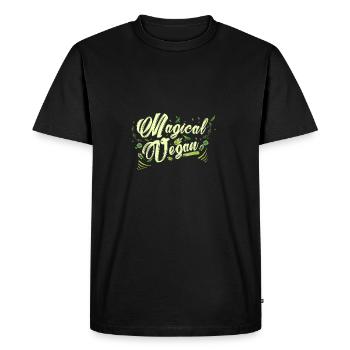 Magical Vegan - Magic Vegan - Animal Rights - Men's Premium Organic T-Shirt - black - Front - Nico (187cm)