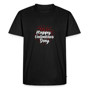 Saint-Valentin Cadeau - T-shirt - Amour - Coeur - T-shirt Premium bio Homme - noir - Devant - Nico (187cm)