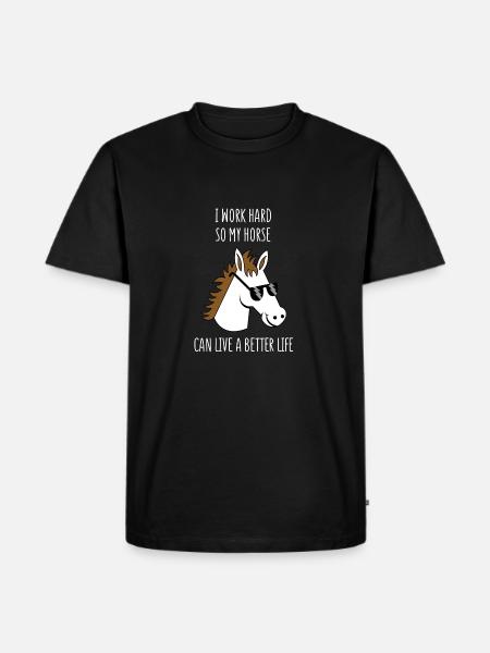 Pferdewirt - Cheval - travail - Equitation - Stable - T-shirt Premium bio Homme - noir