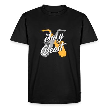 Saxy Beast cadeau saxophone saxophone saxophoniste - T-shirt Premium bio Homme - noir - Devant - Nico (187cm)
