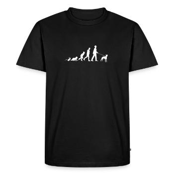 Whippet Gifts Grow Evolution Man - Men's Premium Organic T-Shirt - black - Front - Nico (187cm)