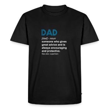 Journée de cadeau T-shirt de papa papa papa drôle Père - T-shirt Premium bio Homme - noir - Devant - Nico (187cm)