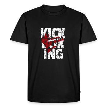 Kickboxing Kickboxer kickboxing lutte cadeau - T-shirt Premium bio Homme - noir - Devant - Nico (187cm)