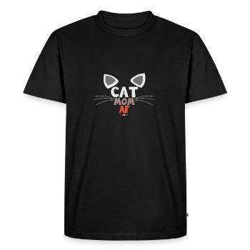 Cat Mother AF Cats Gift Meow - Men's Premium Organic T-Shirt - black - Front - Nico (187cm)