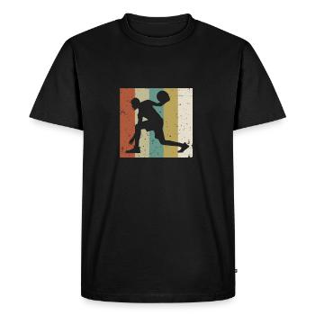 Basketball basketball player tripple gift - Men's Premium Organic T-Shirt - black - Front - Nico (187cm)
