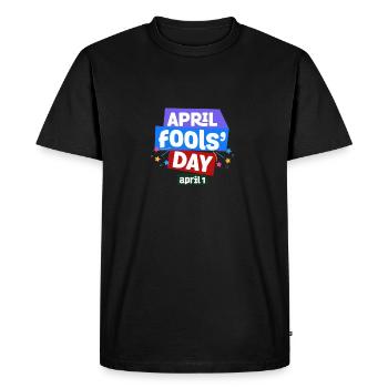 T-shirt d'un poisson d'avril - Journée nationale des farces Avril - T-shirt Premium bio Homme - noir - Devant - Nico (187cm)