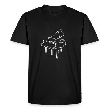 Piano Player Piano Piano Musique ailes Cadeau - T-shirt Premium bio Homme - noir - Devant - Nico (187cm)