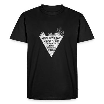Hipster Triangle Woods Arbre cadeau - T-shirt Premium bio Homme - noir - Devant - Nico (187cm)