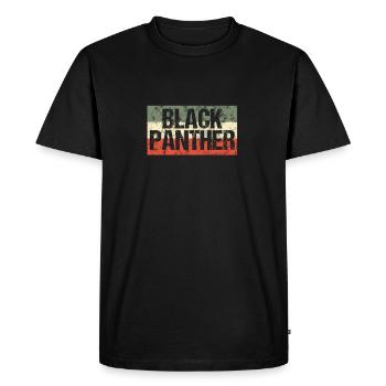 Panthère Noire - Cadeau - Chemise - T-shirt Premium bio Homme - noir - Devant - Nico (187cm)