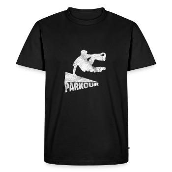 Parkour Gift Le Parcour Freerunning - Men's Premium Organic T-Shirt - black - Front - Nico (187cm)