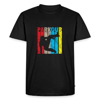 Parkour Gift Le Parcour Freerunning - Men's Premium Organic T-Shirt - black - Front - Nico (187cm)
