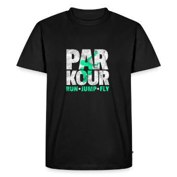 Parkour Gift Le Parcour Freerunning - Men's Premium Organic T-Shirt - black - Front - Nico (187cm)