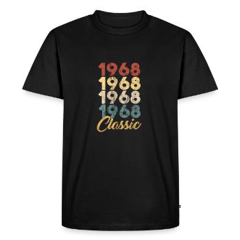 1968 cadeau - chemise - classique - T-shirt Premium bio Homme - noir - Devant - Nico (187cm)