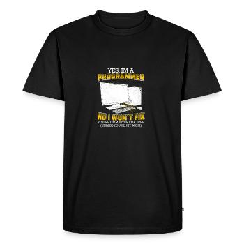 Programmer / Computer Scientist / Gift - Men's Premium Organic T-Shirt - black - Front - Nico (187cm)