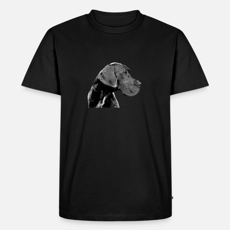 Deutsche Dogge - Männer Premium Bio T-Shirt - Schwarz