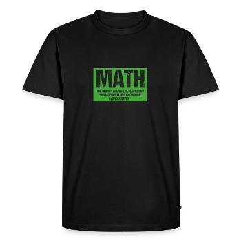 Funny Math - Cadeau - Chemise - T-shirt Premium bio Homme - noir - Devant - Nico (187cm)