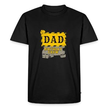 Papa Père Anniversaire Équipe Construction Chantier de construction - T-shirt Premium bio Homme - noir - Devant - Nico (187cm)