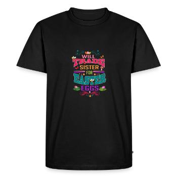 Pâques pour soeur - T-shirt Premium bio Homme - noir - Devant - Nico (187cm)