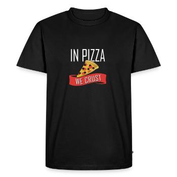 Cadeaux design Pizza avec le slogan - T-shirt Premium bio Homme - noir - Devant - Nico (187cm)