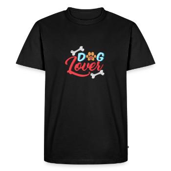 Dog Lover - Gift - Shirt - Men's Premium Organic T-Shirt - black - Front - Nico (187cm)