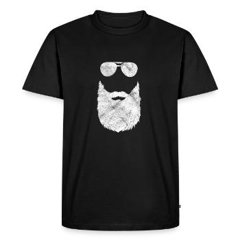 Lunettes de soleil cadeaux Bart Hipster Heisenberg - T-shirt Premium bio Homme - noir - Devant - Nico (187cm)