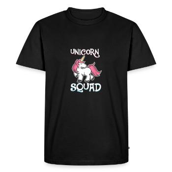 Unicorn Squad Shirt - Unicorn Gift - Men's Premium Organic T-Shirt - black - Front - Nico (187cm)