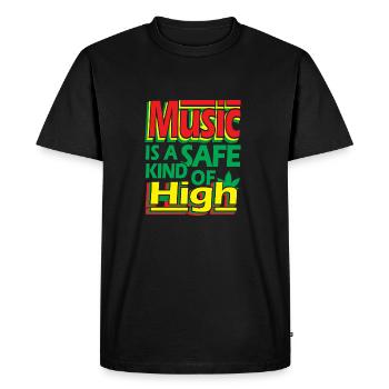 Reggae Musique chill cadeau Reggaeton - T-shirt Premium bio Homme - noir - Devant - Nico (187cm)