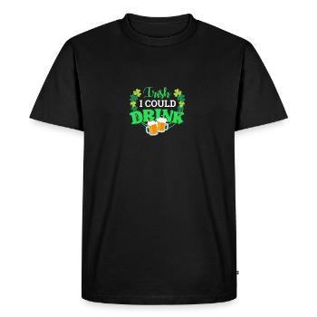 Irlandais que je pourrais boire - Chemise - Cadeau - T-shirt Premium bio Homme - noir - Devant - Nico (187cm)