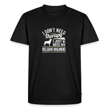 Chien Malinois Belge Propriétaire Malinois Chien Amant Cadeau - T-shirt Premium bio Homme - noir - Devant - Nico (187cm)