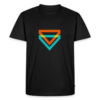 Triangular triangles are a kind of illusion - Men's Premium Organic T-Shirt - black - Front - Nico (187cm)
