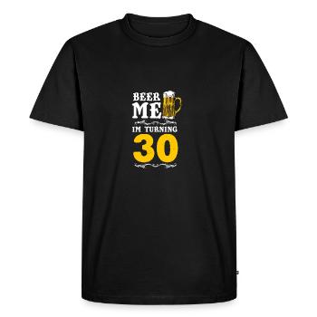 30ème anniversaire cadeau de bière - T-shirt Premium bio Homme - noir - Devant - Nico (187cm)