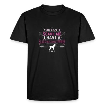 Russian black terrier scare - Men's Premium Organic T-Shirt - black - Front - Nico (187cm)