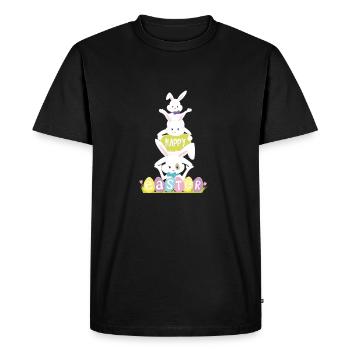 Heureux oriental - T-shirt Premium bio Homme - noir - Devant - Nico (187cm)