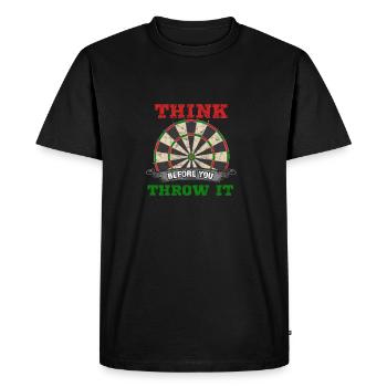 Fléchettes - Dartboard - Cadeau - T-shirt Premium bio Homme - noir - Devant - Nico (187cm)