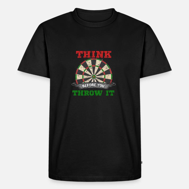 Dart - Dartboard - Geschenk - Männer Premium Bio T-Shirt - Schwarz