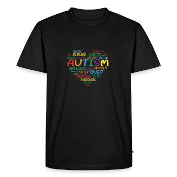 Journée de sensibilisation à l'autisme - T-shirt Premium bio Homme - noir - Devant - Nico (187cm)