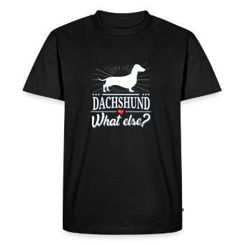 Teckel quoi d'autre? teckel - T-shirt Premium bio Homme - noir - Devant - Nico (187cm)