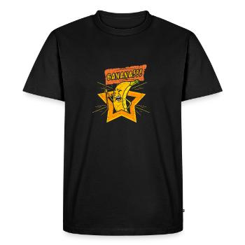 Banane - Banana Riot - T-shirt Premium bio Homme - noir - Devant - Nico (187cm)